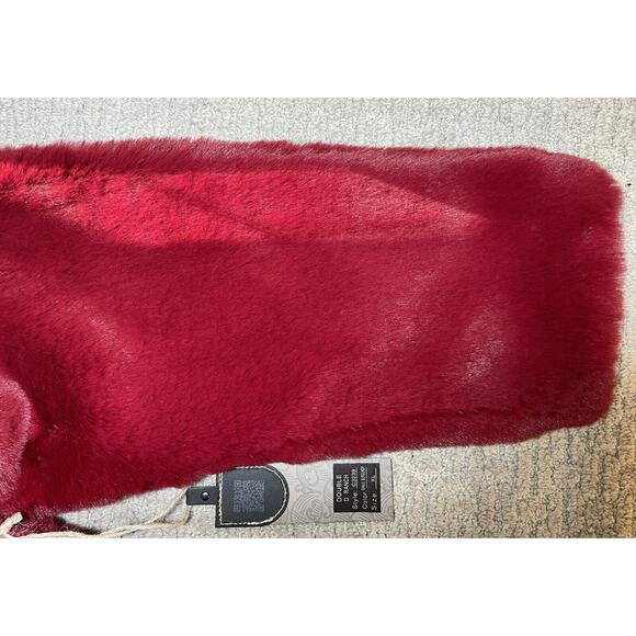 Double D Ranch Montana Chill Red Faux Fur Jacket XL NWT Banjo Burgundy Concho - Picture 11 of 14